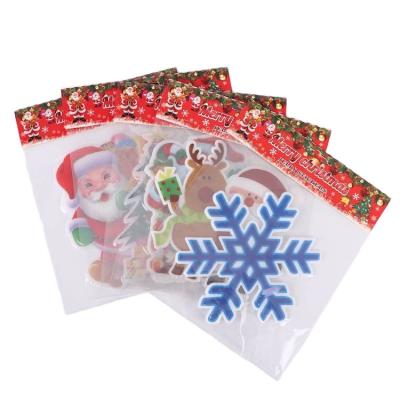 China Custom Christmas Self Adhesive Santa Printed Gel Jelly Sticker for Window or Decorative Mobile for sale