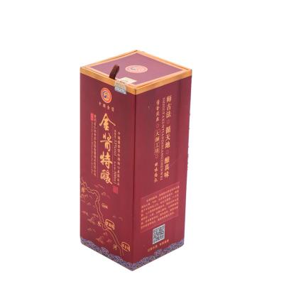 China Recycled Materials Recycled Custom Fashion Luxury Gift Magnetic Paper Box For White Wine Bottle Gift Box Packaging for sale