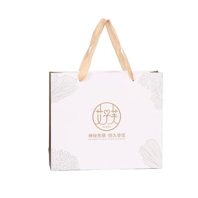 China Recycled Materials Manufacture High Quality Custom Printed Twist Paper To Handle Shopping Paper Bags With Handle for sale