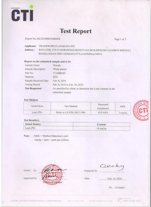 ICTI - Transworld (Anshan) Inc.