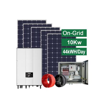 China Grid Tie Solar System 10kw Home Solar Panel System 10KW Home Commercial Solar Power System Factory for sale