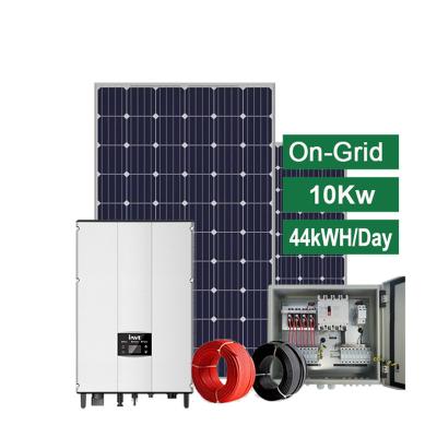 China Brand 10kw 12kw 15kw home solar power system installed 10 kilowatts solar system energy power home for sale