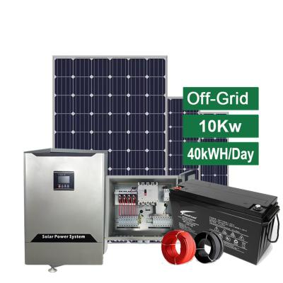 China Home 8kw 10kw Off Grid Hybrid Home Solar Energy Storage System Solution for sale