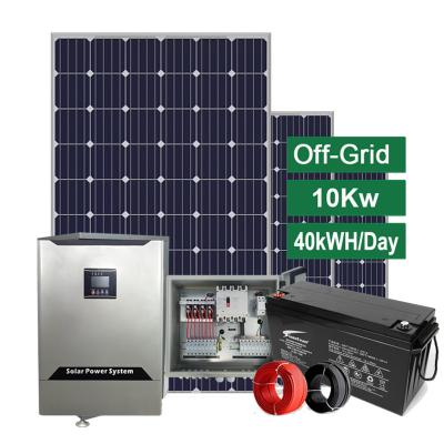 China Home Solar Battery Hybrid Off Grid 10kw 20kw 30kw Solar Panel Solar Power System Solution for sale