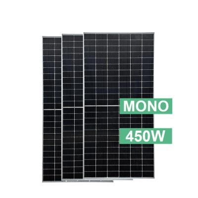 China Solar Power System Factory Manufacturer 470W Bifacial Glass Double Solar Panel Mono Monocrystalline Panels for sale