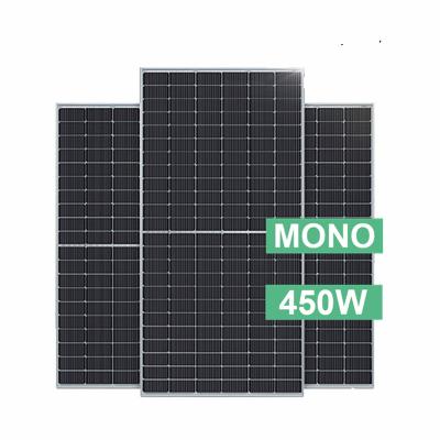 China Solar Power System Solar Panel 470w 455w 460w 450 Watt Monocrystalline Solar Panel 470w Solar Panels Black Frame for sale