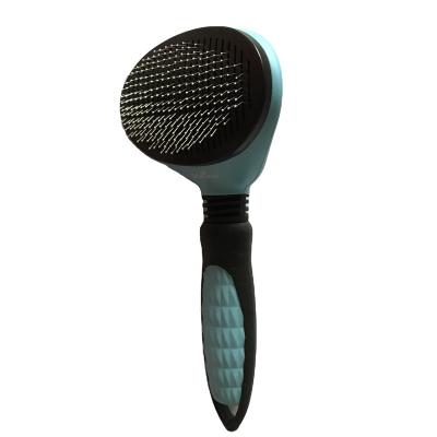 China Wholesale Dog Cat Hair Grooming Slicker Brush Self Cleaning Factory Viable Low MOQ With Sticky Beads for sale