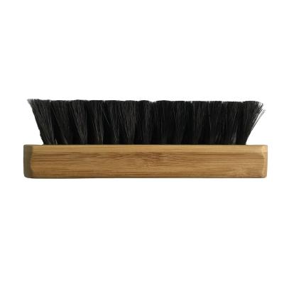 China New Rectangular Flat Bamboo Shoe Cleaner Brush Maker With Soft Black pp stiffen for sale