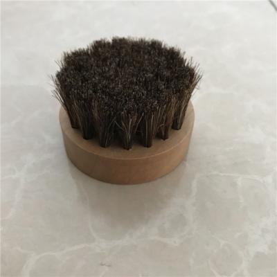 China High Quality Round Wooden Barber Beard Shaving Neck Duster Handle Man Grooming Beard Care Brush For Cleaning for sale