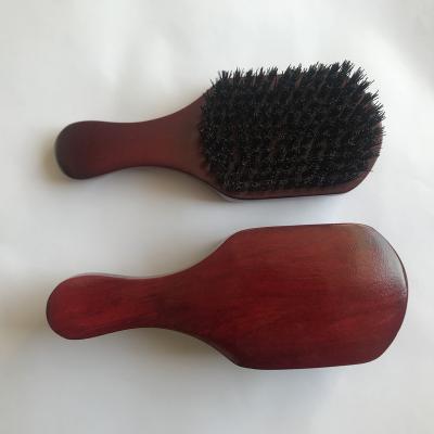 China New Nondisposable 360 ​​Wave Curved Magic Wooden Club Brush With Hard Bristle for sale