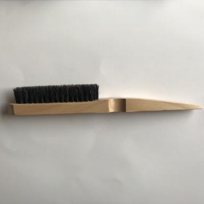 China Nondisposable Natural Wooden Handle Custom Long Handle Private Label Boar Hair Edge Magic Sheer Comb for sale