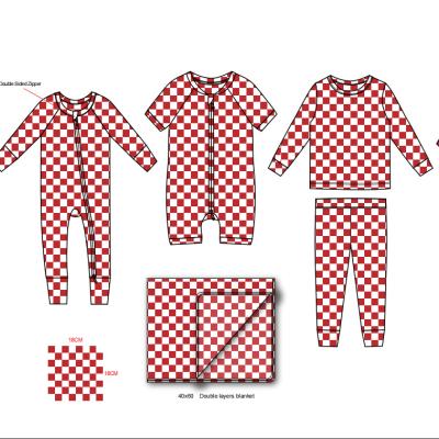 China Daily Wholesale Kids Clothing Two Piece Pajamas Set Custom Print Or Solid Bamboo Baby Clothing Sets for sale