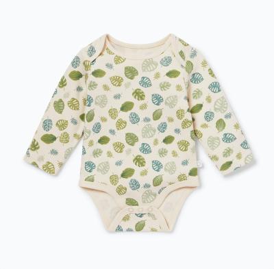 China Customizable Customizable Printed Bamboo Fiber Baby Bodysuit Soft And Cozy Breathble for sale