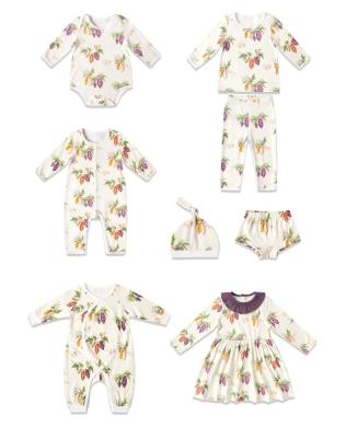 China Cozy Baby Clothes Baby Viscose Sleepers Custom Bamboo Soft Pajamas Jumpsuit Newborn Boy Girl Clothes Printed Custom Baby Rompers for sale