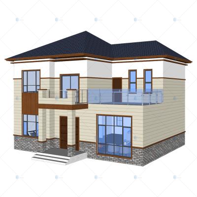 China Luxury Villa - (QB16) Steel Structure Frame Diy House 2 Floor Modern Design House Poland Price for sale