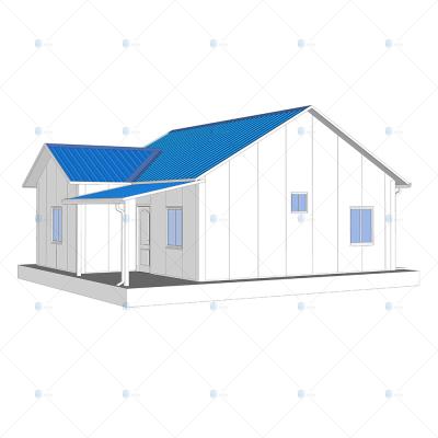 China Heya-2B03-A China 2 room sandwich panel house ready made prefabricated lodge factory for sale