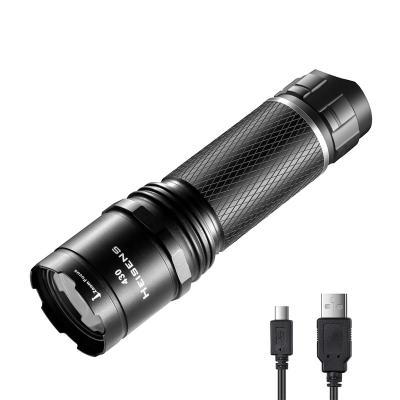 China Ultra Bright USB Rechargeable LED Emergency Flashlight 520 Lumen Zoomable Spotlight Torch Light Water Resistant 3 Modes for sale