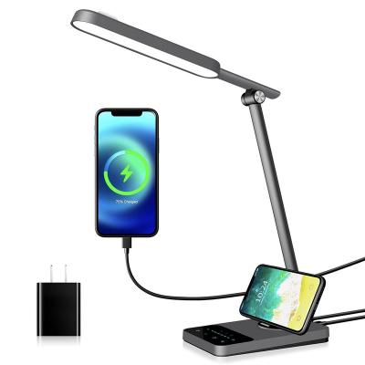 China Modern USB Flexible Touch Control Phone 5 Color Reading Fill Left Graphite Desk Lamp for sale