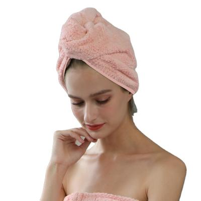 China Lady Magic Turban Head Wrap Women Girl Shower Wrap Microfiber Bathroom Towels Towels Viable Quick Drying Hair Towels for sale