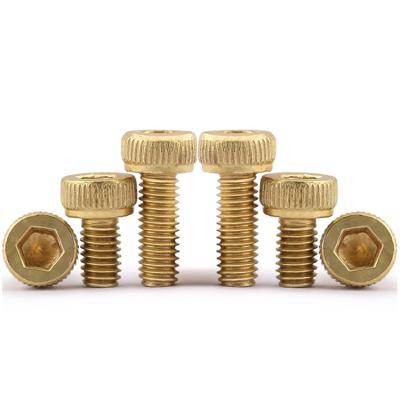 China DIN933 M4 M5 M6 M8 M10 Screws Hexagon Machine Screws Brass Knurled Brass Socket Head Screws Copper Bolts for sale