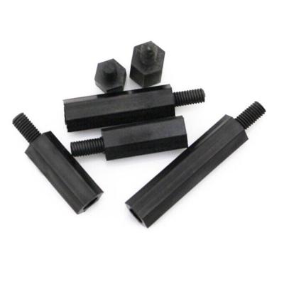 China ZINC Black And White Plastic Nylon Male Female Thread Standoff Hex Standoff for sale