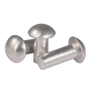 China OEM 3mm 4mm 5mm Round Mushroom Head 6mm Solid Aluminum Stainless Steel Rivet for sale