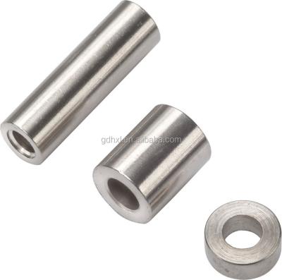 China Stainless Steel OEM Machined Iron Metal Round Tube Cylinder Spacer Rotating Bushing for sale