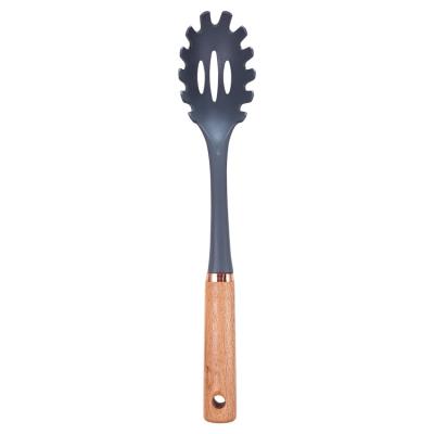 China Viable Latest Fashion Unique Cooking Tools 6 Pcs Nylon Wood Handle Kitchen Utensils Set Suppliers for sale