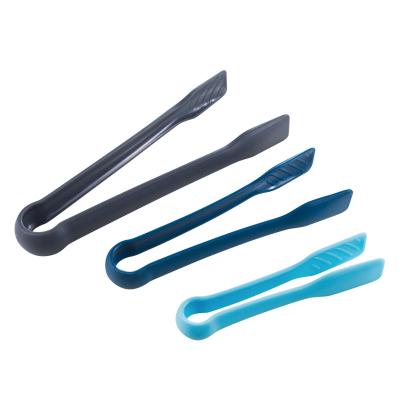 China Viable Multifunctional Food Grade Charcoal BBQ Utensil Clips Tools 3Pcs Plastic Food Tongs Shake Utensil Tongs for sale