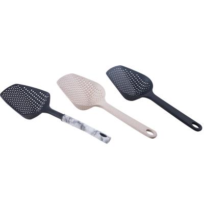 China Sustainable Health And Environmental Protection Non-stick Kitchen Tools Plastic Leaky Cookware Shovel for sale