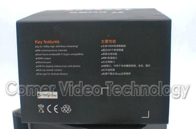 China 802.11 b/g/n WiFi Bluetooth Black Chinese IPTV SET TOP BOX Google Android 4.2.2 for sale