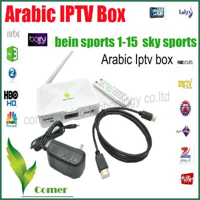 China HD Arabic IPTV Box Arabox 600 Dual Core Android 4.2 Player With more than 500 Channels for sale