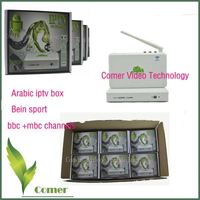 China 5V 2A DC Input Android TV Receptor Arabic IPTV Box With PAL NTSC TV Standards for sale