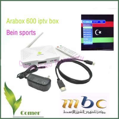 Chine Langue turque de Mulli de soutien de canaux TV du récepteur 15 d'Arabox 600 de sport androïde de Bein à vendre