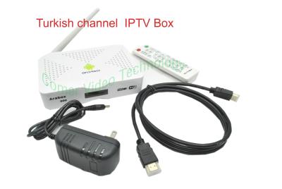 China De androïde schors-A9 Turkse IPTV Doos van 1.6GMHZ DDR3 1G met Chinese IPTV-Kanalen Te koop