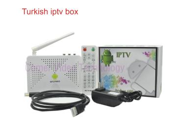 China Rockchip RK3066 Android Turkish IPTV Box , WIFI Turkish Channels TV Box 802.11 b/g/n for sale