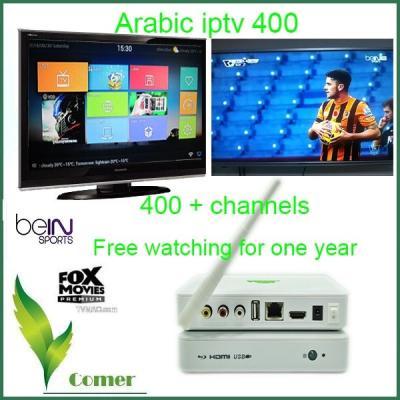 Chine Le plein arabe arabe 400 de boîte du hd 1080p IPTV davantage que les canaux 450+ avec WIFI à vendre