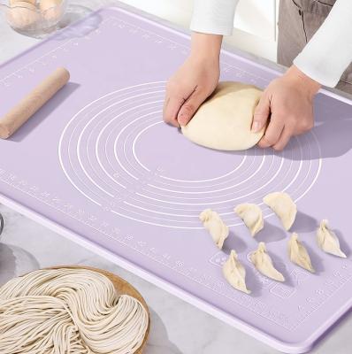 China Extra Large 50*70 Custom Logo Non-Slip Silicone Dough Kneading Rolling Dish Mat with Scale for sale