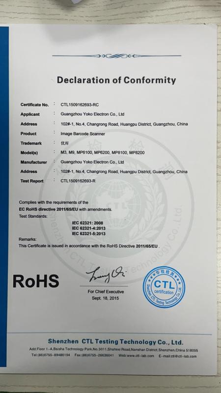 RoHS - Guangzhou Yoko Electronics Co.,Ltd