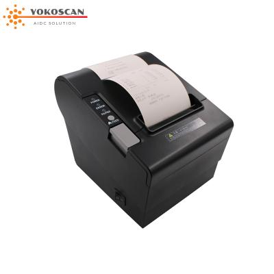 China 80mm thermal receipt printer black and white high quality POS printer with auto cutter USB+ LAN+RS232 interfaces for sale