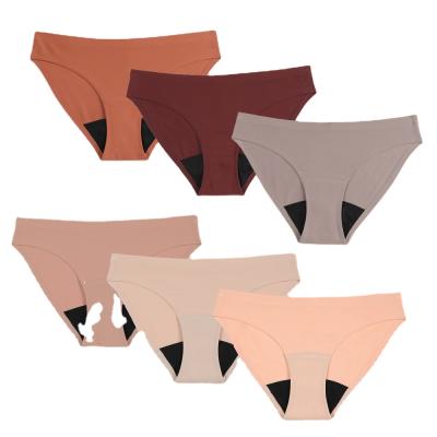 China 6 Colors Panties Underwear Period Physiological Bikini Breathable Seamless Menstrual Waterproof Underwear for sale