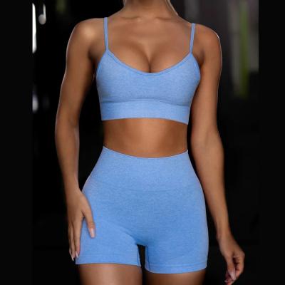 China 2020 Summer Anti-Static Custom Yoga Shorts Set Yoga Panties And Bra Set Women Fitness Yoga Set Active Wear Gym Clothing Tracksuit for sale