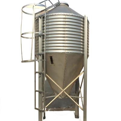 China Farms The livestock breeding feed tower has a large storage capacity of 10 tons of galvanized sheet material tower for sale