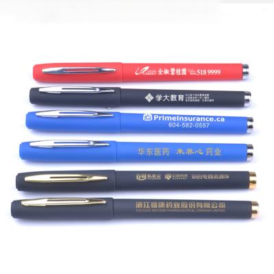 China Activity Pen Custom Stamping Neutral Promotion Advertising Pen Custom Logo Gift Black Water Business Metal Ballpoint Pen for sale