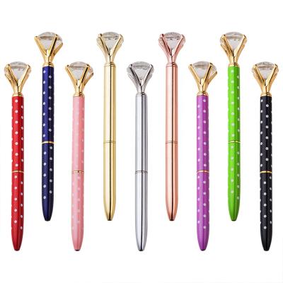 China Marquee Diamond Pen, Multi Color Diamond Crystal Ball Point Pen Metal Neutral Promotion Activity Gift Pens For Wedding Gift for sale