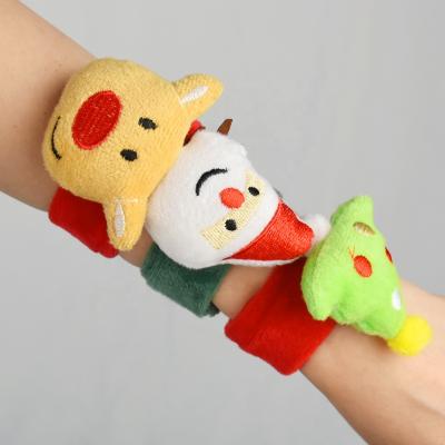 China New Year Party Toys Hand Ring Popular Light Up Led Bracelets, Reindeer Christmas Snap and Slap Bracelet Kids Bracelets for sale