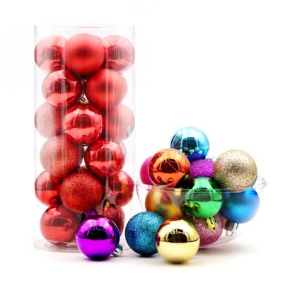 China Wholesale Christamas Tree Decoration OEM/ODM 3cm 4cm 6cm 8cm 10cm Christmas Tree Decorations Hanging Ornaments Plastic Balls for sale