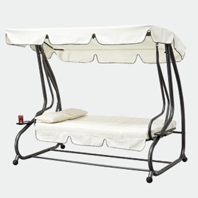 China 2021 Wholesale Super Comfortable Garden Swing Bed With Canopy 3 Bed Outdoor Swing Bed For Sale for sale