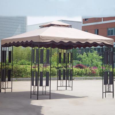 China Wholesale Outdoor Leisure Restaurant Garden Frames Tent Gazebo Sunny Outdoor Wrought Iron Gazebo for sale