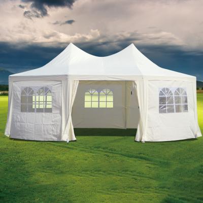 China Wholesale Outdoor Octagonal Double Head Garden Church Leisure Canvas Folding Gazebo for sale